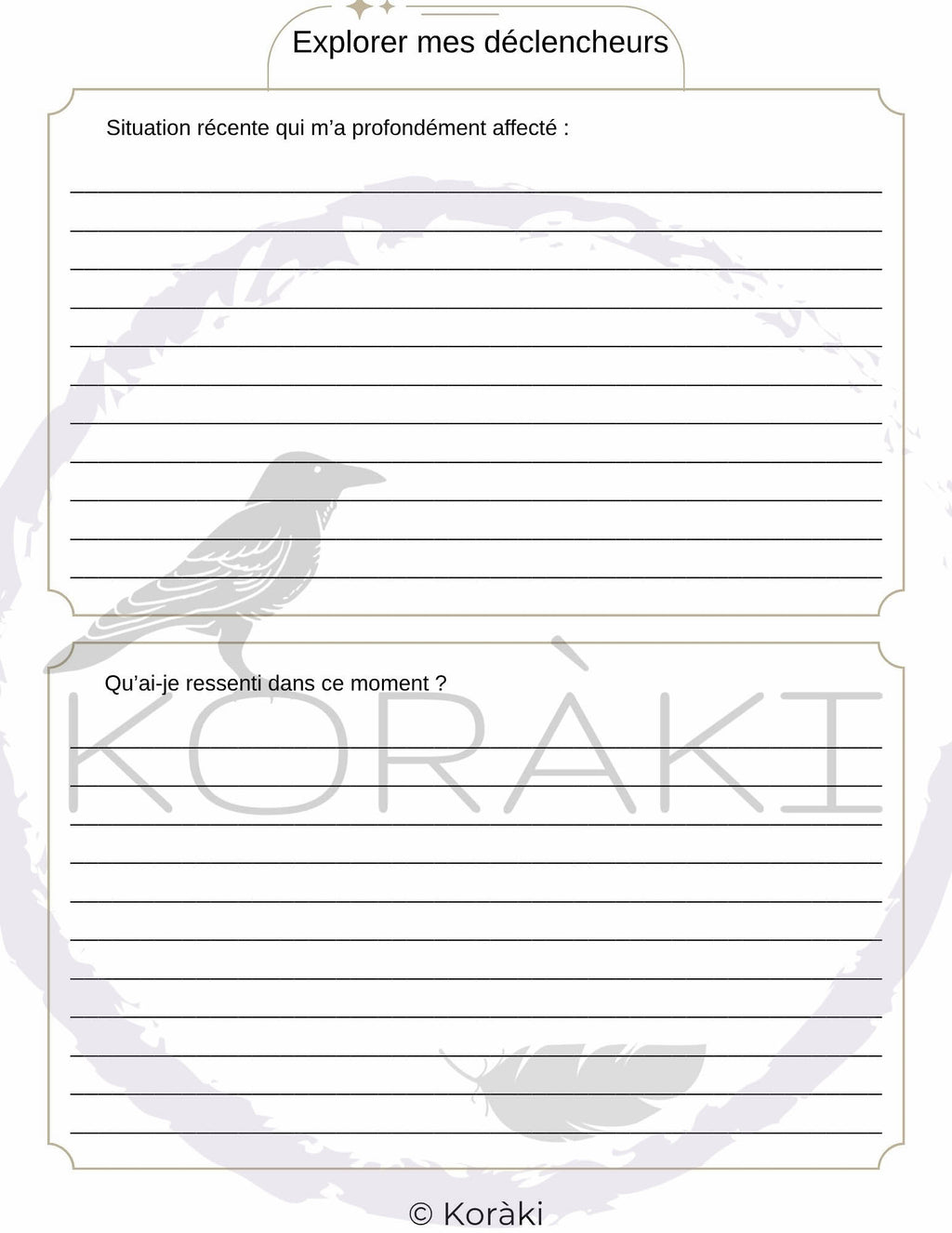 Carnet de l’Ombre Sacrée