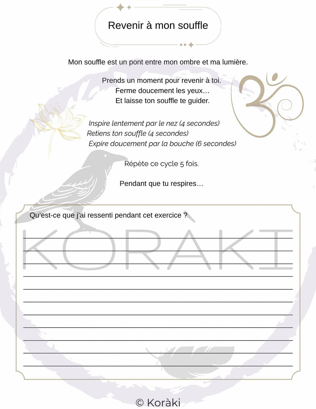 Carnet de l’Ombre Sacrée