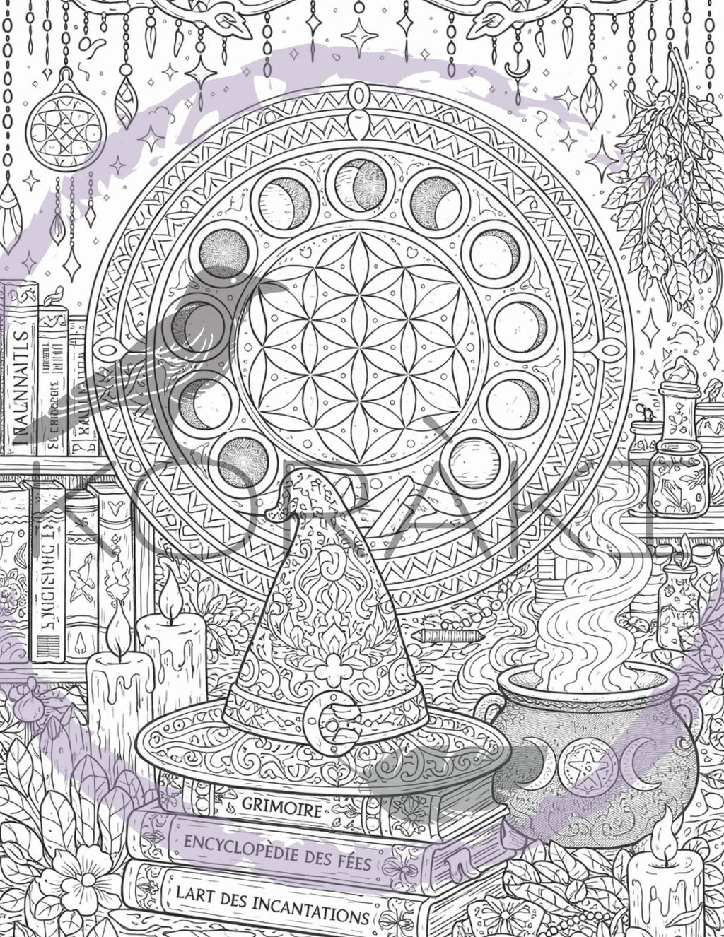 Grimoire à colorier
