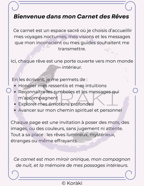 Carnet des rêves