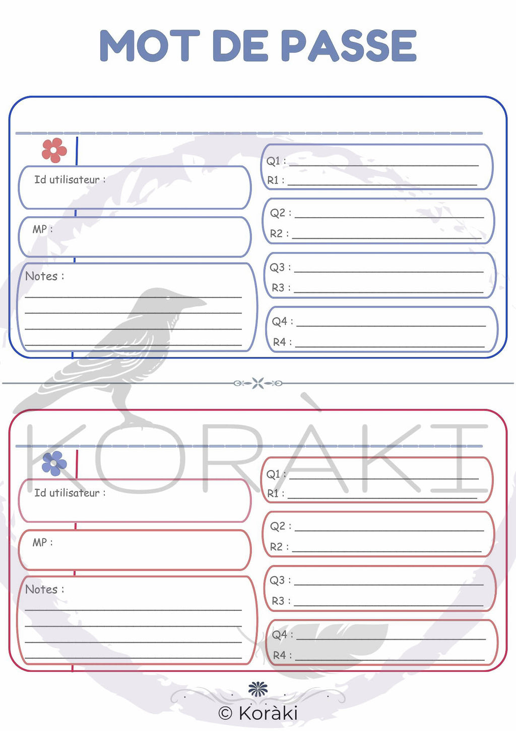 Trésor de Connexions – Carnet de mot de passe personnel