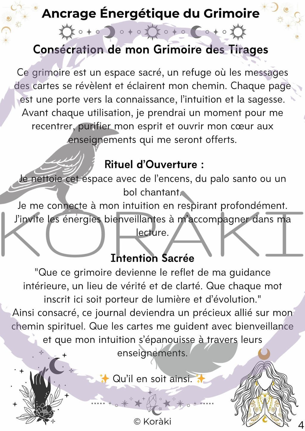 Le grimoire des connexions sacrées : de la naissance aux mystères divinatoires