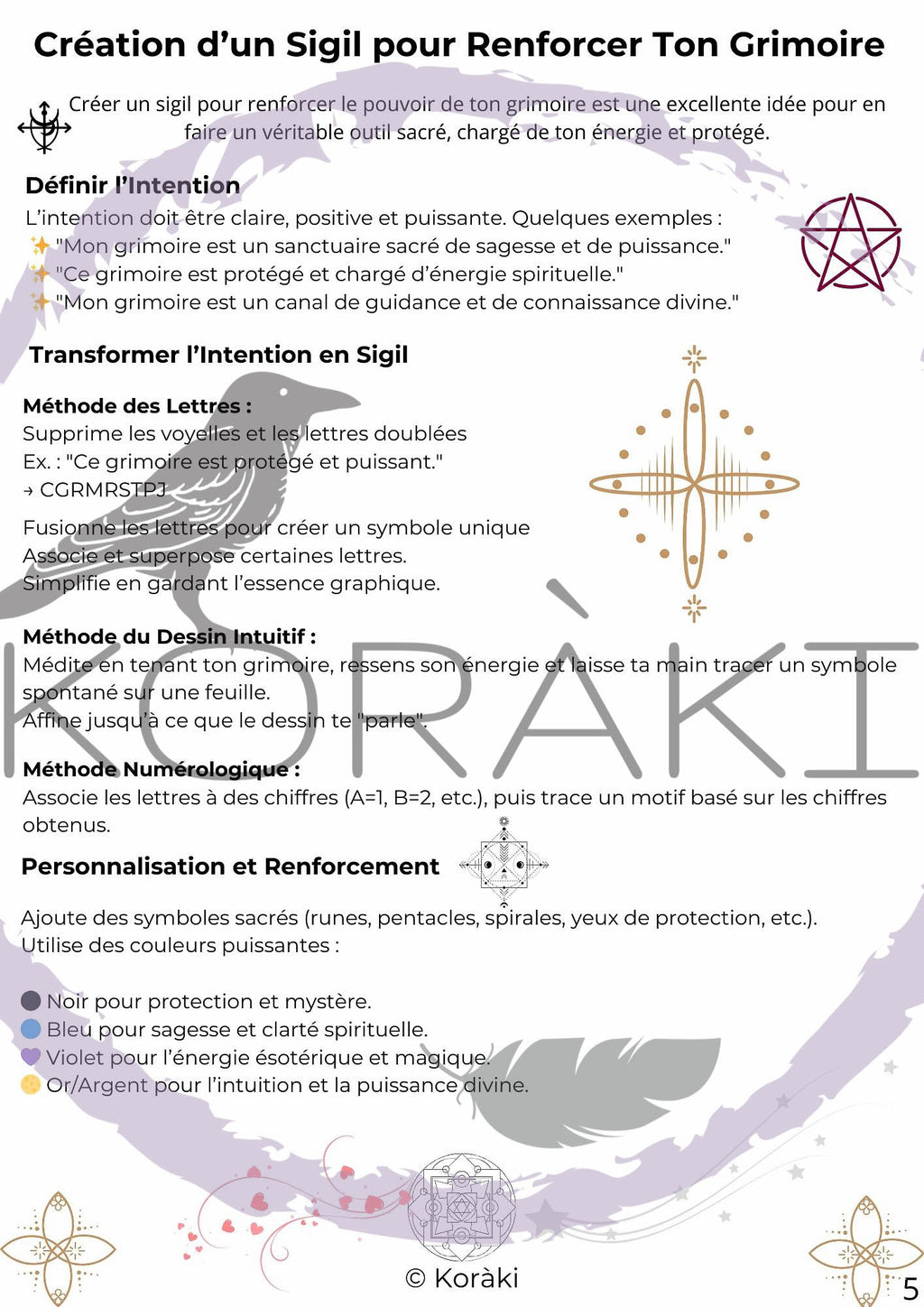 Le grimoire des connexions sacrées : de la naissance aux mystères divinatoires