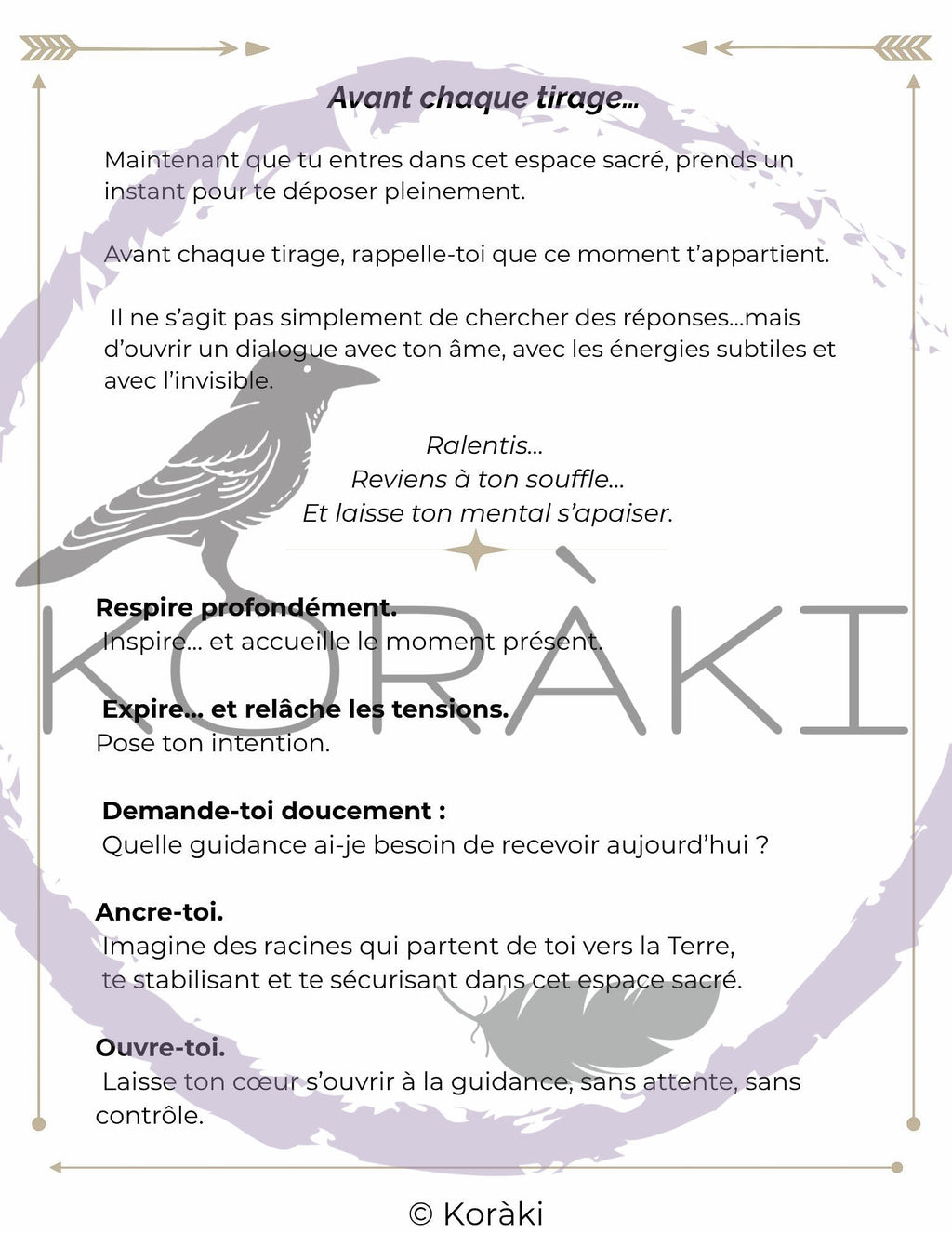 Le grimoire des tirages sacrées