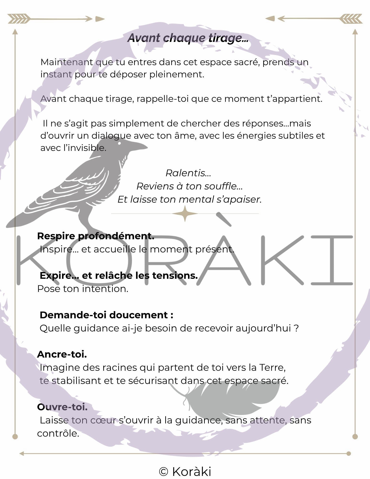 Le grimoire des tirages sacrées
