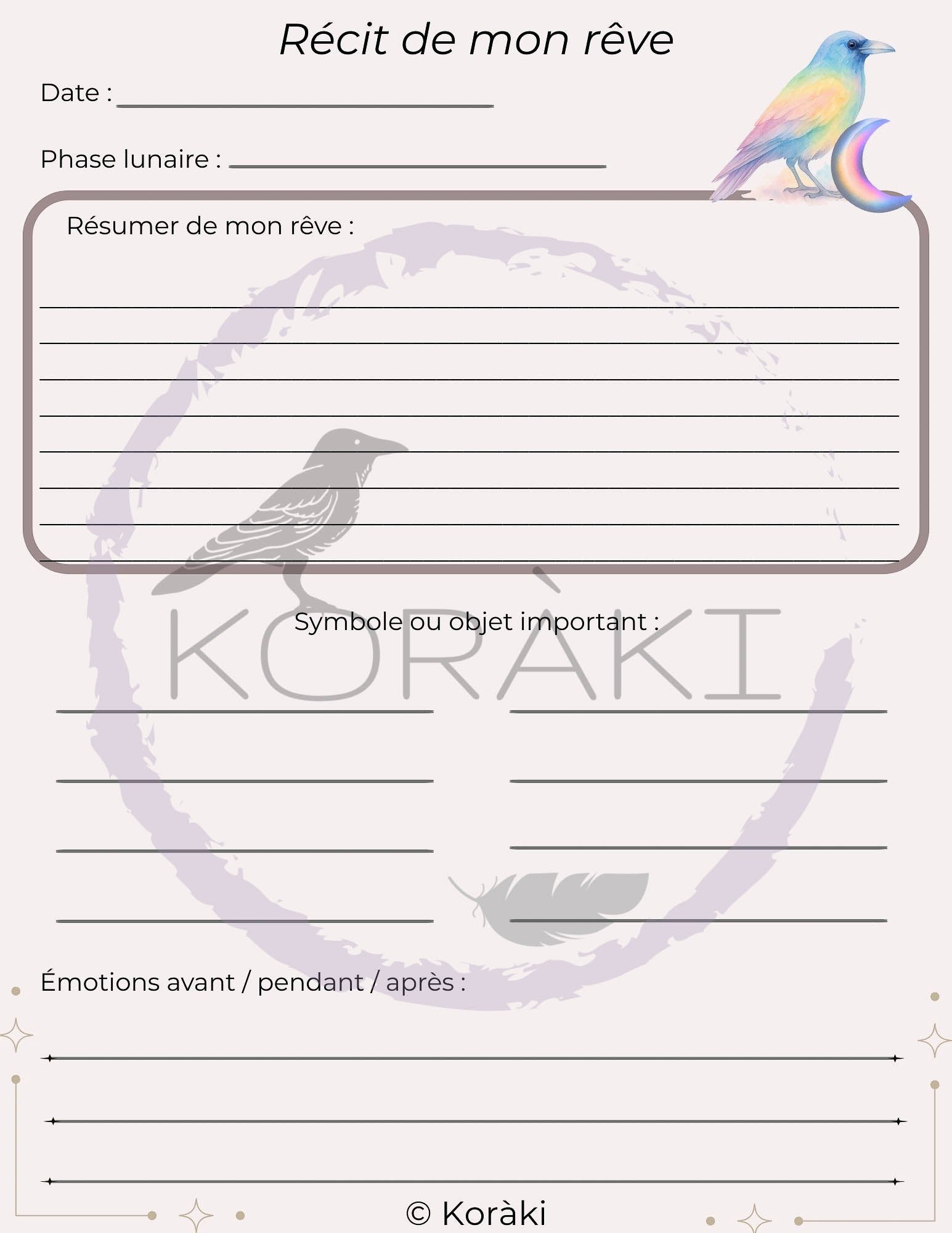 Carnet des rêves