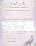 Pack documents praticien Reiki – Formulaires client, séance, suivi & chakras – PDF imprimable